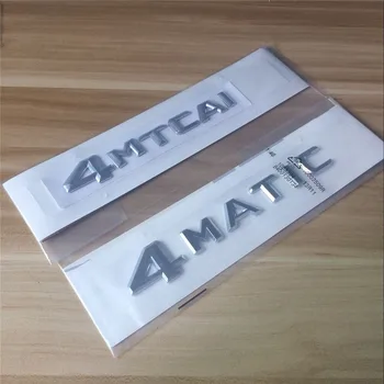 2stk Nye Bil Styling 3D Sølv 4Matic 4 Matic Bageste Boot Auto Badge-Logo Klistermærke