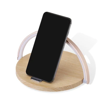 Nye S21 Trådløse Oplader Dock med led Nat Lys Qi Cargador bordlampe Hurtig Opladning Til Huawei til iPhone 8 XR For XiaomMIX3