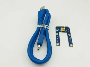 Mini-PCI-E-PCIe-60cm USB 3.0-port til PCI Express-1x til 16x Extender Riser-Kort Adapter forlængerkabel til Bitcoin BTC Miner Minedrift
