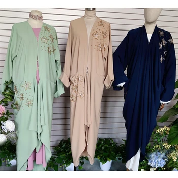 Kaftan Abaya Dubai Tyrkiet Hijab Muslimske Mode Kimono Cardigan Mujer Kaftan Islam Abayas For Kvinder, Amerikanske Tøj Robe Femme