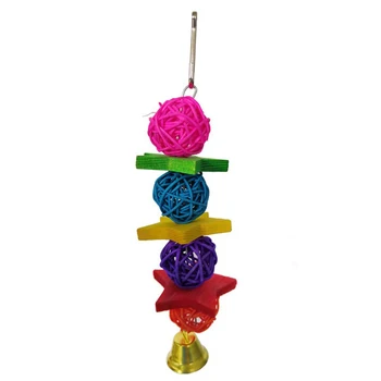 Søde 7PCS/Sæt Parrot Fugle Toy Kit Swing Hængende Klokker Træ-Bro Tilbehør Fugl Toy Stående Uddannelse Pet Værktøj