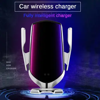 Magic Clip Intelligent Induktion Trådløs Bil Oplader Holder Infrarød Sensor Automatisk Fastspænding Til Smartphone IOS Android