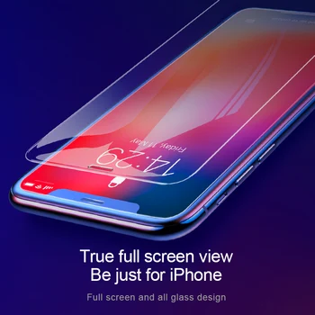 Baseus 0,3 mm Fuld-glas-Hærdet Glas Gennemsigtig Film Fuld Skærm til iPhone xs Mobiltelefon Skærm, Glas Protecter