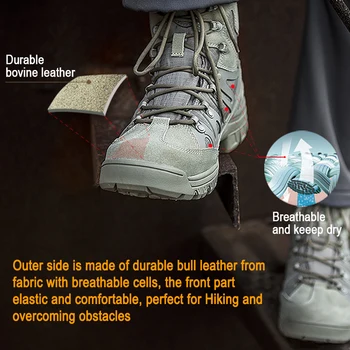 GRATIS SOLDAT udendørs taktiske ankel støvler,anti-slip, slid-resistente, der er egnet til vandreture, camping og sport sko