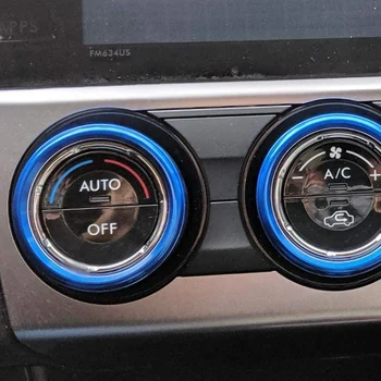 3Pcs Blå AC Klima-Drejeknap Ring Dækker Kompatibel for Subaru WRX STI, Impreza, Skovfoged, XV Crosstrek