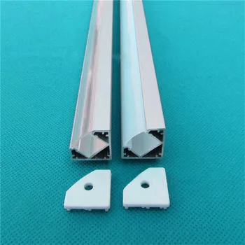 12PCS/masse 60inch 1,5 m lang anodiseret aluminium, led hjørne profil til led strip ,12mm pcb LED bar lys ,45degree kanal