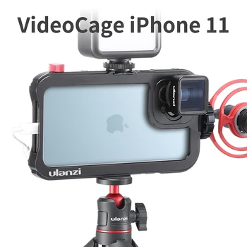 Ulanzi 17MM Video Metal Bur til iPhone 11 Pro Max antal 1,33 X Anamorphic Linse DOF Kamera Linse Bur til Mic Beskyttende Udvidelse Sag
