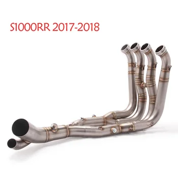 For S1000RR 2017 2018 År Motorcykel Udstødning Komplet System Header Link Pipe Udstødning Rør Undslippe Moto 2017 2018