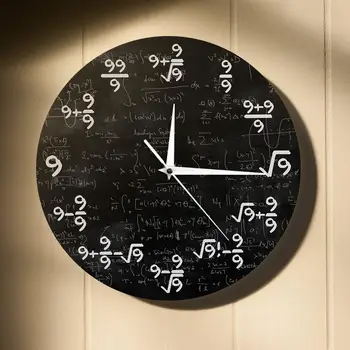 Matematiske Ligning Niere Matematik Væg Ur uret af 9s Formler Moderne Væggen Hænger Se Matematiske Klasseværelse Væg Kunst, Indretning