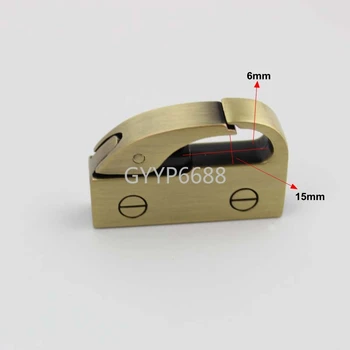 30stk 3colors 33.5*20mm håndtaske to side klip trykstøbning guld farve hardware-lås poser tilbehør Metal Clip