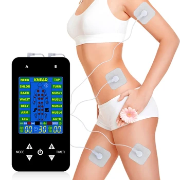 EMS Tiere Akupunktur Body Massager Digital Terapi Maskine Med 4-Elektrode Puder Nakken Fod, Ben smertelindring Sundhedspleje