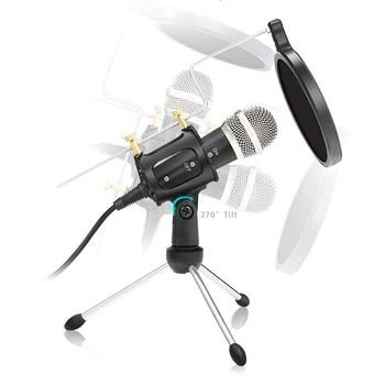 Professionel Optagelse Kondensator Mikrofon mobiltelefon mikrofon-3,5 mm Jack microfone for Computer PC Karaoke iphone og Android
