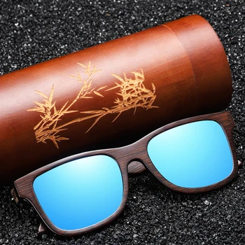 EZREAL Naturlige Polariseret Træ-Solbriller Mænd Bambus Sol briller Kvinder Brand Designer Oprindelige Træ Briller Oculos de sol