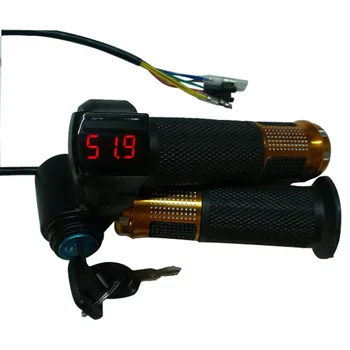 24V/36V/48V/60V/72V El-Cykel Gas Gas ebike-display-lock-Kontakten blindhåndtag for elektrisk cykel/scooter