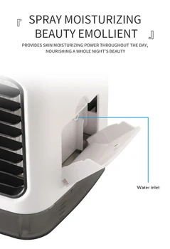 Nyt 3-I-1 Kontor Luft Køler Med Indbygget 7-Farve-LED sensor for Omgivende Lys, Justerbar USB-Køkken, Badeværelse, Stue Luftfugter