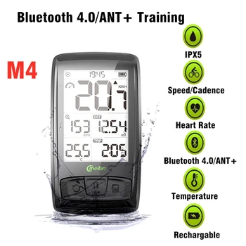 Meilan M2 M4 Trådløse Cykel Speedometer Bluetooth ANT+ - cykelcomputer med pulsmåler, Kadence Speed Sensor til Cykling Stopur