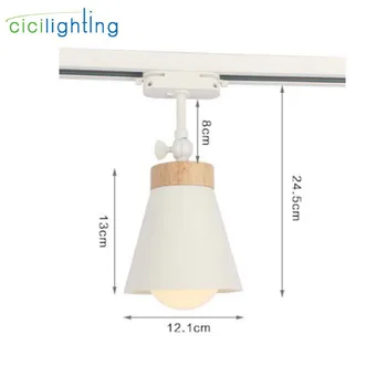 7W E27 LED Track Lys Tøj Butik Windows Showrooms Udstilling led Loft Lampe Skinne i Loftet Indretning i Træ Tracking Lampe