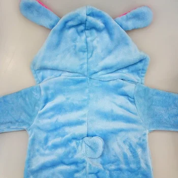2019 Baby Rompers Kigurumi Drenge Piger Pyjamas Tegnefilm Flannel Tegnefilm Kanin Bomuld Dyr Nyfødte Rompers Stitch Baby Sæt