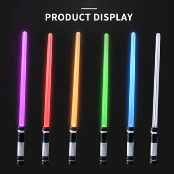 Lyssværd legetøj til børn sabel oyuncak Lysende Jedi Sabre Laser Sværd, lyser led Blinker Lightstick lyser i mørke