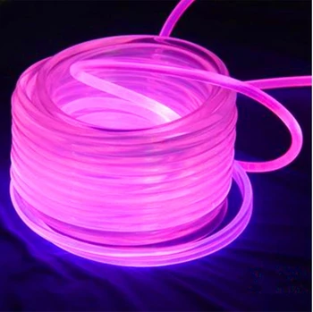 [Syv Neon]gratis shipping engros 14mm i diameter 100meter/roll PMMA fiberoptisk kabel-side glød til engie dekoration belysning