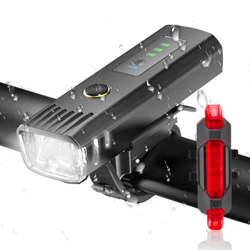 Smart Induktion Cykel Foran Lys Sæt USB-Opladelige baglygte LED Lygten Vandtæt Cykel Lampe Cykling Lommelygte Til Cykel