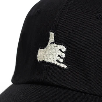 2018 nye Finger mønster Snapback Cap Bomuld Baseball-Cap Til Mænd, Kvinder Justerbar Hip Hop Far Hat Knogle Garros Casquette