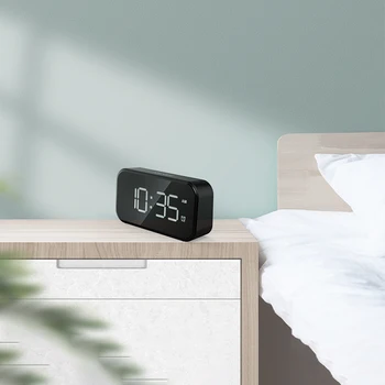 Akryl/Spejl Vækkeur LED Digitalt Ur stemmestyring Snooze-Tid, Temperatur Display Timer Home Decor USB-Elektronisk Ur