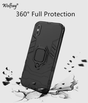 For Huawei Y9 2018 Tilfælde Stødsikkert Rustning Silicon Cover Hårdt PC Phone Case For Huawei Y9 2018 Beskyttende Dække For Huawei Y9 2018