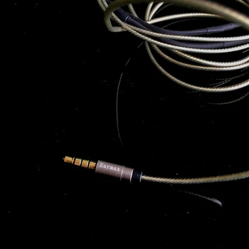 Udskift Opgradere Sølv Forgyldt Audio Kabel Med fjernbetjening og mic For FiiO F5-F9 F9SE F9Pro FH1 FH5 FA7 FA1 FH7 In-Ear Øretelefon Skærme