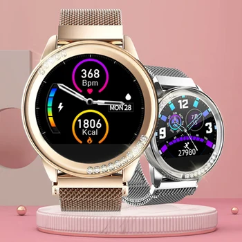 2020 H16 Smart ur kvinder IP67 vandtæt 1.04 tommer puls Smartwatch Fitness Tracker for Android, ios PK KW10 Q8