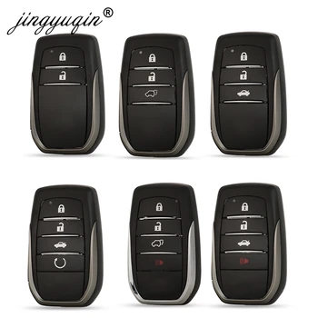 Jinyuqin 2/3/4 Knapper Fjernbetjening Key Fob Shell For Toyota Fortuner Prado Camry Rav4 Highlander Crown Smart Keyless Sag Boliger
