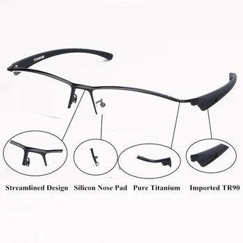 Overdimensionerede Optiske Briller Rammer Mænd, Computer-Briller Kvinder Ren Titan Square Stil Oculos De Grau