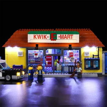 Led Lys Kompatibel For Lego 71016 byggesten Skaberen City Street 16004 Simpsons Kwik-E-Mart Legetøj( lys med batterikasse)