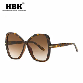 HBK 2020 Klassiske Overdimensionerede Solbriller Kvinder Mænd Retro Brand Designer Gradient Sol Briller Nuancer Damer Store Billede Solbrille UV400