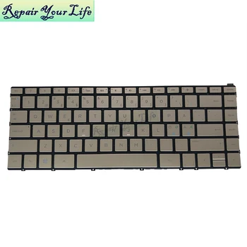 Ny Udskiftning tastatur til en HP Spectre X360 13W 13-W AD AC-Baggrundsbelyst Tastatur SF AR OS NE Canadiske sort/sølv/guld SN9162BL1