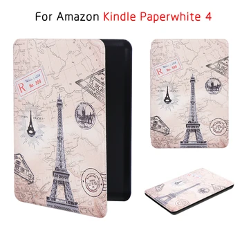 For Amazon 2019 Kindle Paperwhite 4 10 Generation Tilfælde Dække Beskyttende Shell Ultra Slim Smart Folio Magnetiske PU Læder Cover