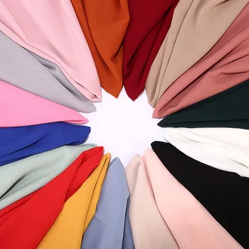 Muslimske kvinder boble crinkle chiffon tørklæde hijab foulard femme musulman sjal islamiske tørklæde tøj Arabiske hoved tørklæde
