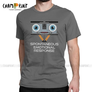 Spontan Følelsesmæssig Reaktion T-Shirt Mænd kortslutning T-Shirts Johnny 5 80'er Retro Robot Film Sjove Tees Gave Idé Tøj