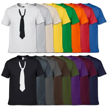 2018 Sjovt Slips T-shirts Sommeren Nye Fashion Brand Bånd Style Herre kortærmet Tshirt Høj Kvalitet Bomuld Mænd Casual Tops Tees