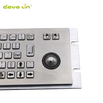 Industrielle kiosk tastaturer brugerdefinerede kiosk tastaturer hærværkssikret tastaturer Metal Tastatur med Trackball