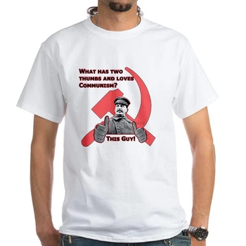 Stalin Kan Lide Hvide T-Shirt - Bomuld T-Shirt Hvid