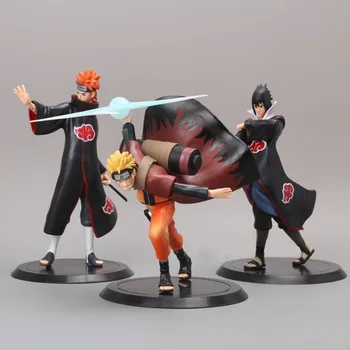 3 Typer Anime NARUTO Smerte Uzumaki Naruto Sasuke Uchiha PVC-Action Figur Samling Model Udsøgte Dekoration Statue Legetøj Gaver