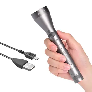 USB-Genopladelige LED Lommelygte 1200 Høj Lumen 18650 Batteri Inkluderet Enkle design Let Fakkel til Udendørs Camping