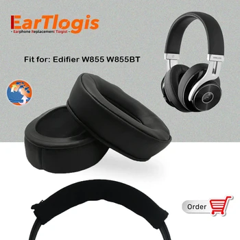 EarTlogis Udskiftning Ear-Pads for Edifier W855 W855BT W-855 W-855BT W 855 855BT Headset Dele Earmuff Dække Pude Kopper pude