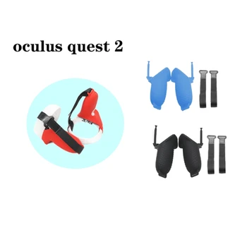 Halvdelen Beskyttende Kno Rem Silikone Case Greb Rem Greb Dækning for Oculus Quest 2 Tryk VR Spil Controller