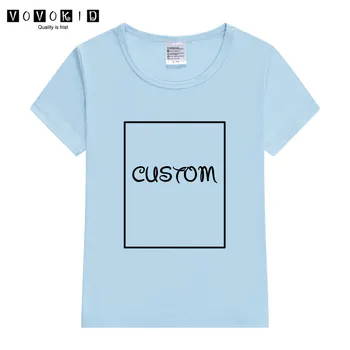 Lille Pige Dreng Brugerdefineret T-shirt Chlidren Baby Sommer DIY Top Baby T-Shirt med Print Dit Billede Foto Logo