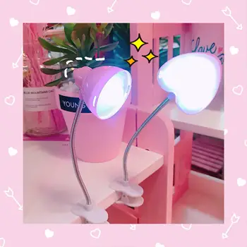 Kendte Kawai Kærlighed Hjerte-formet Pige Pink Multifunktions-Clip-Led Lys Projektion Lampe Bærbare Studerende Værelse Mini-Toy Gave