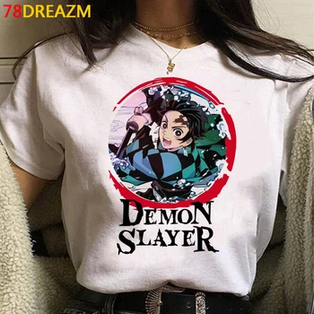 Nye Sjove Tegneserie Demon Slayer T-Shirt Mænd Mode Kimetsu Ingen Yaiba T-shirt Grafisk Japansk Anime Tshirt Hip Hop Top Tees Mandlige