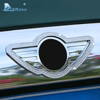 AMBERMILE Diamant Bil Foran Logo Ramme Klistermærker Bageste Bagagerummet Logo Klistermærker til Mini Cooper F54 F55 F56 R60 R61 F60 Tilbehør