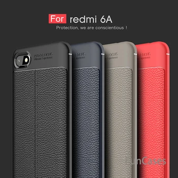 For Xiaomi Redmi 6A 6 ProCase Carbon Fiber TPU Silikone, læder Blød Tilbage Dække For Xiaomi Redmi Note 6 5 Pro Coque Fundas